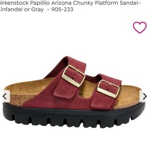 Birkenstock Papillio Arizona Zinfandel Platform Sandals